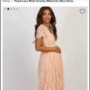 Peach Lace Maxi Dress from Pink Blush